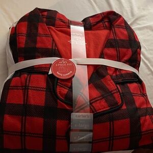 Carter's Women's Red and Black Plaid Pajama Set